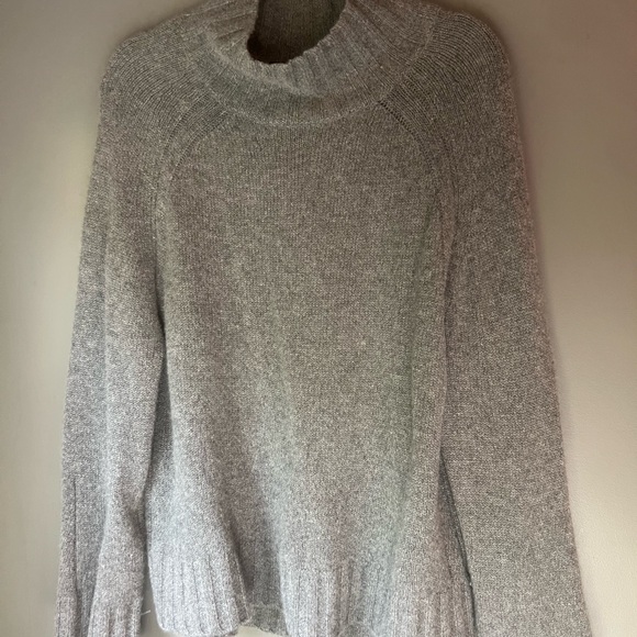 360 Cashmere Sweaters - 360 Cashmere Light Gray Turtleneck Sweater